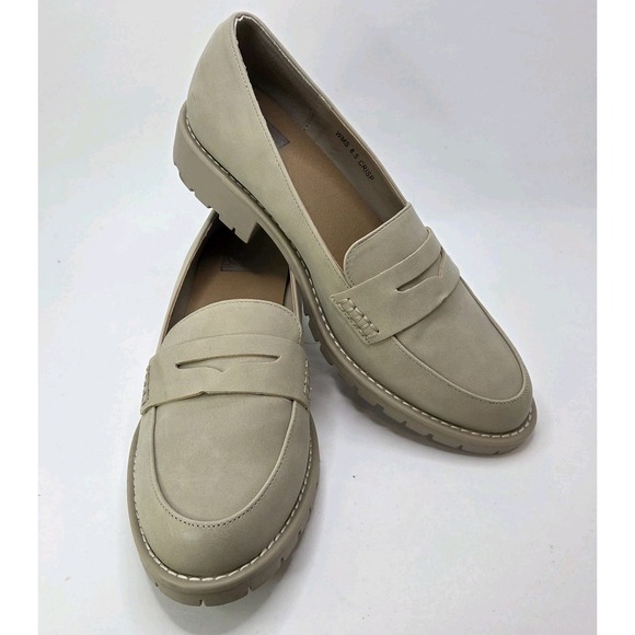dv by Dolce Vita "Crisp" Classic Penny Loafer/Lug Sole Block Heel (Dune/Tan) 8.5 - Picture 1 of 9